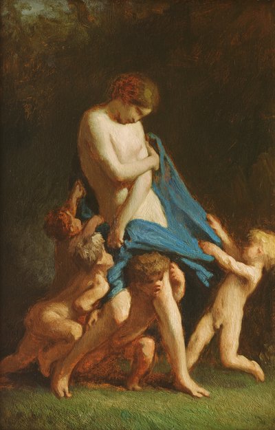 Love Triumphant, ca. 1847-48 (olie på træ) af Jean Francois Millet