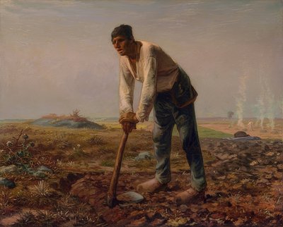 Mand med en hakke. 1860-1862 af Jean Francois Millet