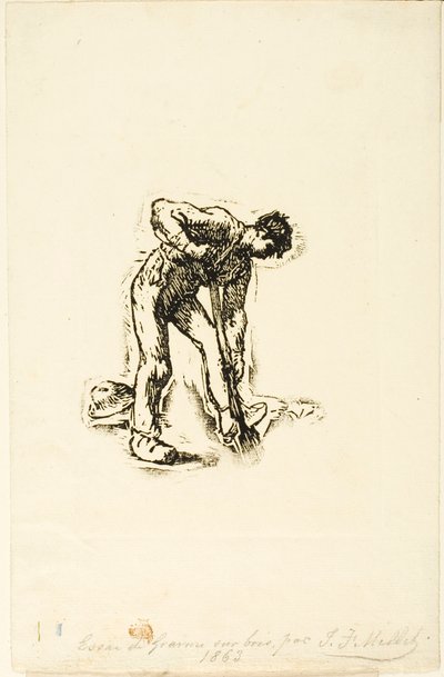Bondegravning af Jean-Francois Millet