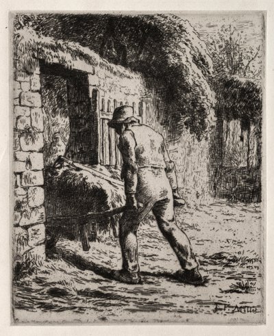Bonde, der vender tilbage fra Gødningsbunken af Jean-Francois Millet