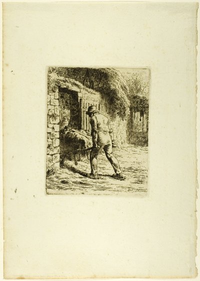Bonde med en Trillebør af Jean Francois Millet