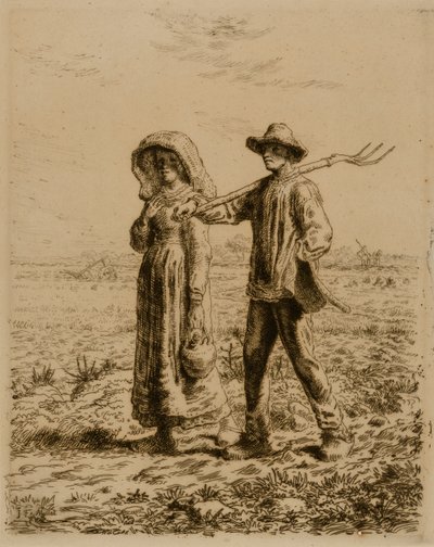 Bønder på vej til arbejde af Jean Francois Millet