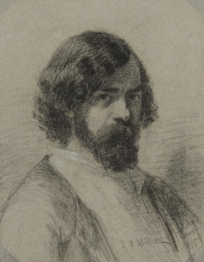 Portræt af Narcissus Virgil Diaz de la Peña, 1848. af Jean Francois Millet