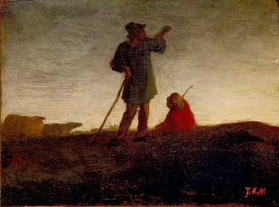 Tilkaldelse af flokken, 1866-1872 af Jean Francois Millet