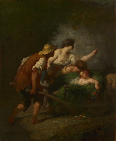 Retur fra markerne, ca. 1846-1847 af Jean Francois Millet