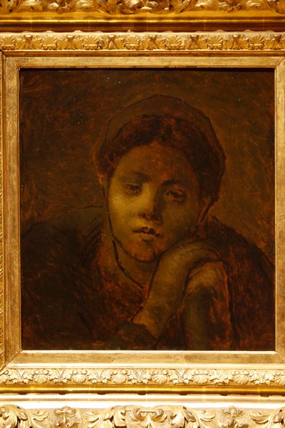 Hyrde hvilende på sin stok, 1872 af Jean Francois Millet
