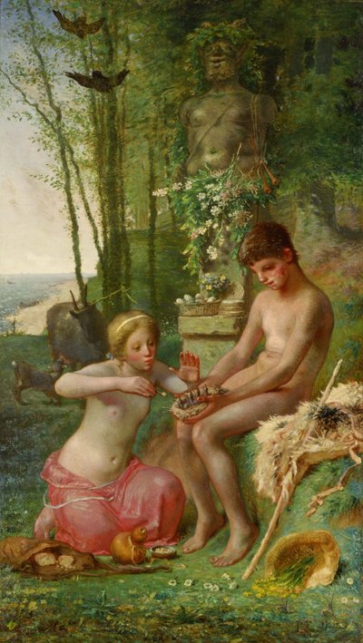 Spring Daphnis og Chloë, 1865 af Jean Francois Millet