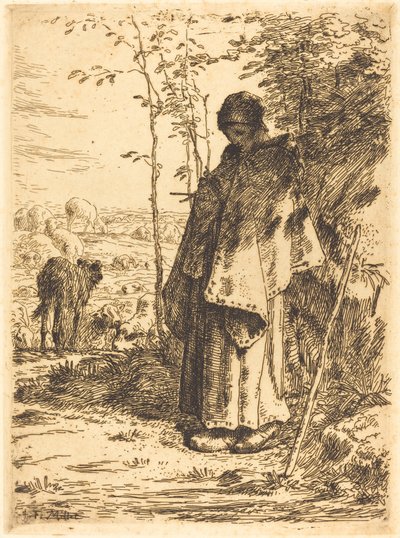 Den store hyrdinde (La grande bergere) af Jean Francois Millet