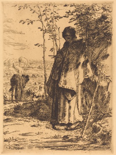 Den store hyrdinde (La grande bergere) af Jean Francois Millet