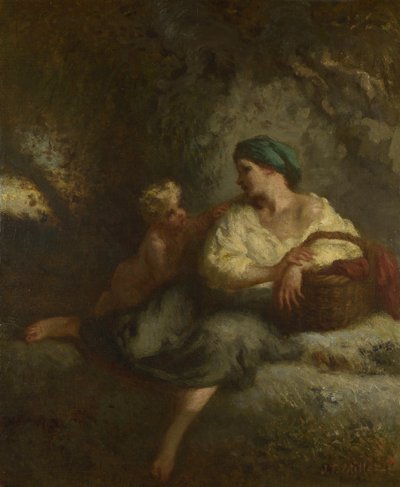 Hvisken, ca. 1846 af Jean Francois Millet