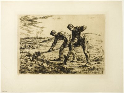 To Mænd, der graver af Jean Francois Millet