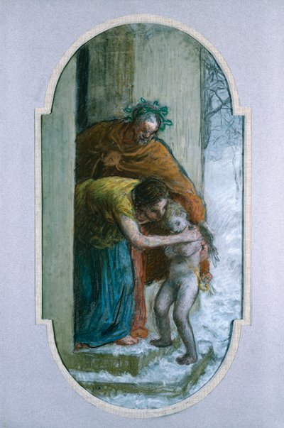 Vinter, ca. 1864 af Jean Francois Millet