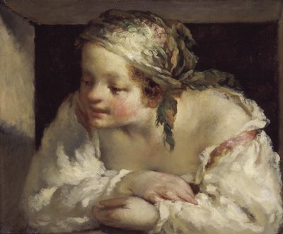 Ung kvinde, 1844-45 af Jean Francois Millet
