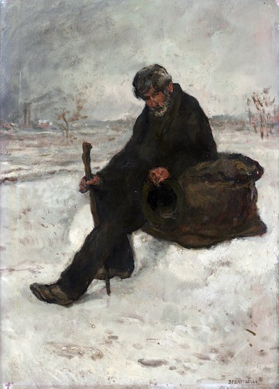 En filosof, Cheminot i sneen af Jean Francois Raffaelli