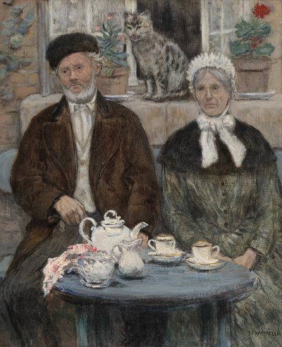 Eftermiddagste, ca. 1880. af Jean Francois Raffaelli