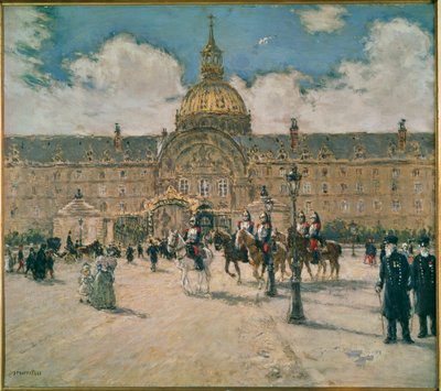 Hotel des Invalides, Paris (maleri på lærred) af Jean Francois Raffaelli