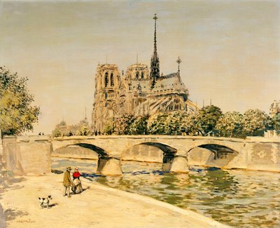 Notre Dame og Seinen af Jean Francois Raffaelli