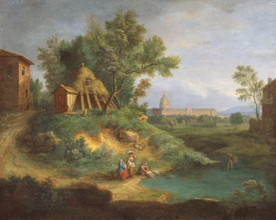 Hotel des Invalides, udsigt fra Grenouillere af Jean Francois, the Younger Millet