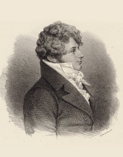 Portræt af pianist og komponist Daniel Steibelt 1765-1823, 1834. af Jean François Benard