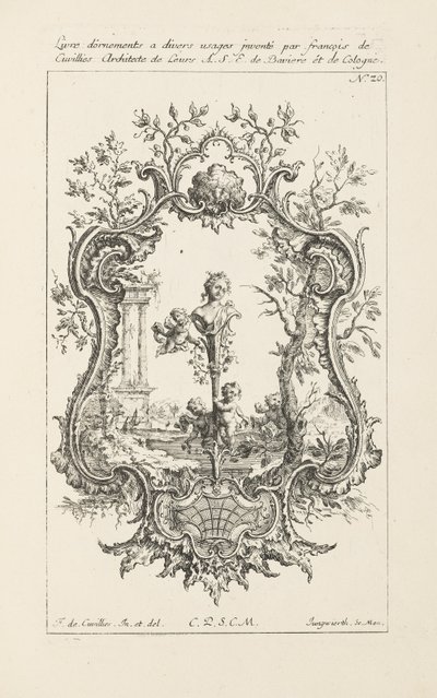 Design til Cartouche af Jean François Cuvilliés