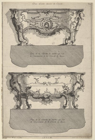 Designs for Two Commodes, fra 