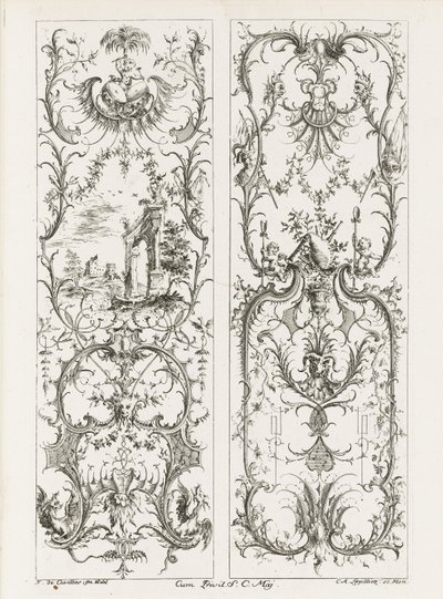 To opretstående paneler af Jean François Cuvilliés