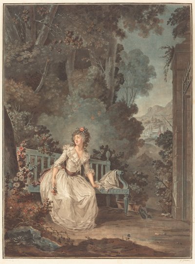 Nina, ou La Folle par amour (Nina eller kvinden gal af kærlighed) af Jean François Janinet after Claude Hoin