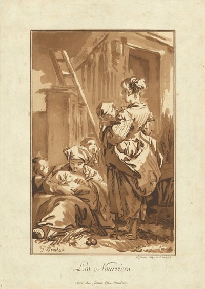 Sygeplejerskerne af Jean François Janinet after François Boucher