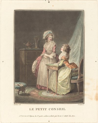 Det lille råd af Jean François Janinet after Nicolas Lavreince