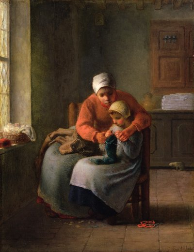 Lektionen i at strikke af Jean Francois Millet