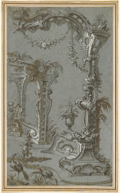 En rokoko-havespalier og lysthus af Jean François de Cuvilliés I