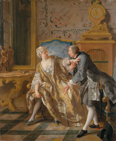 Strømpebåndet, 1724. af Jean François de Troy
