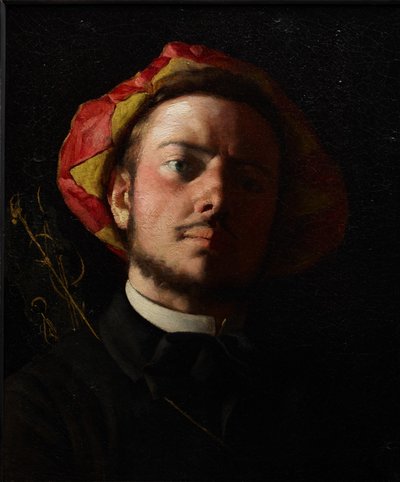Portræt af Paul Verlaine som en trubadur af Jean Frederic Bazille