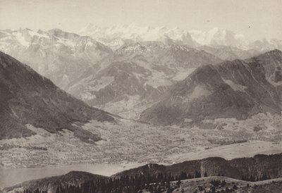 Udsigt fra Rigi Kulm (s/h foto) af Jean Gaberell