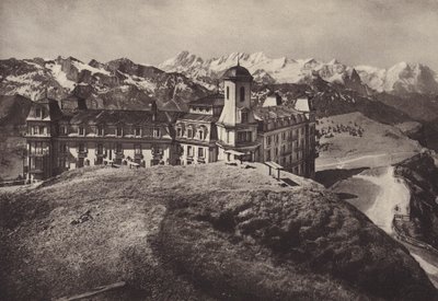 Hotel Rigi Kulm, udsigt over Berner Alperne (s/h foto) af Jean Gaberell