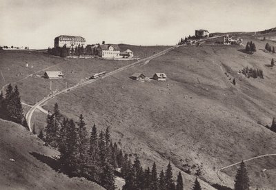 Hotel Rigi Staffel, elektrisk Arth Rigi Bahn (s/h-billede) af Jean Gaberell