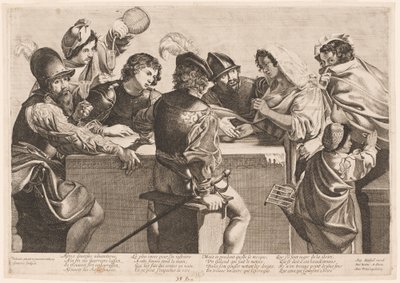 Spåkonen af Jean Ganière after Valentin de Boullogne