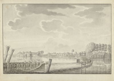 Angreb ved Ouderkerk aan de Amstel, 1787 af Jean George Teissier (signed by artist)