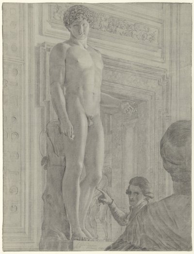 Statue af Antinous Albanien i Capitoline Museum i Rom af Jean Grandjean