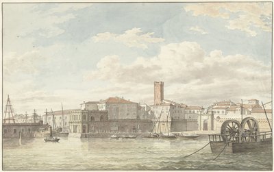 Havnen fra Civitavecchia af Jean Grandjean