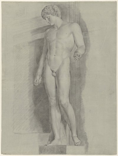 Studer efter statuen kaldet Albani Antinous af Jean Grandjean