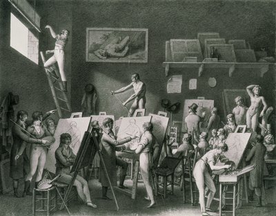 Jacques Louis Davids studie (1748-1825) af Jean Henri Cless