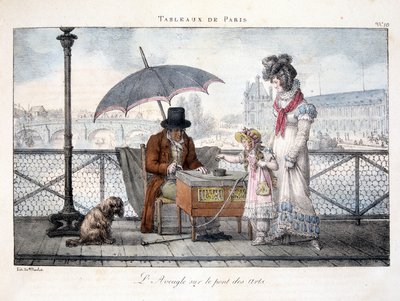 Den blinde mand på Pont des Arts - i "" Paintings of Paris"" af Marlet af Jean Henri Marlet