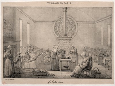 Scenes of Paris: The Foundling Hospital. af Jean Henri Marlet