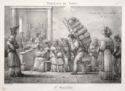 Scener fra Paris: Pantelånerbutikken af Jean Henri Marlet