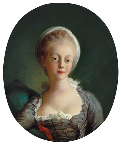 Fragonard - Portræt af en ung dame, ca. 1770 - 1772 af Jean Honore Fragonard