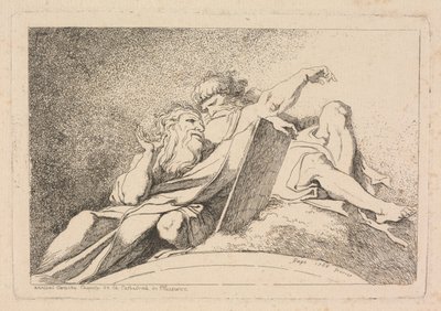 De to profeter af Jean Honoré Fragonard after Annibale Carracci