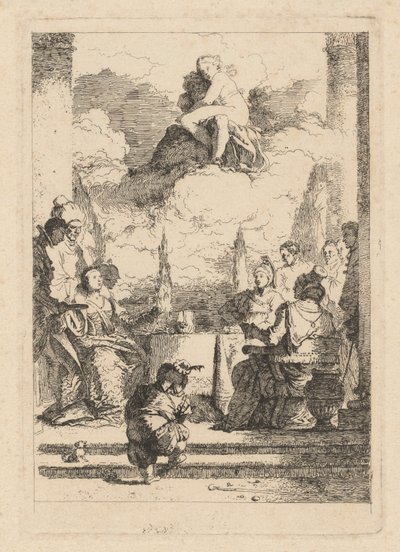 Antonius og Kleopatras banket af Jean Honoré Fragonard after Giovanni Battista Tiepolo