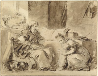 En bøn for bedstefar af Jean Honore Fragonard
