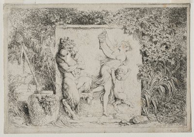 Bacchanales: Satyrernes dans, 1763. af Jean Honore Fragonard